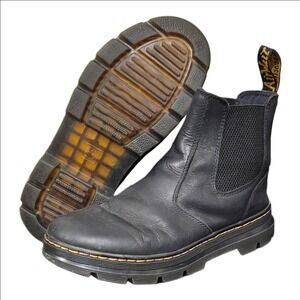 Dr. Martens Embury Black Leather Chelsea Boots Mens 9 Womens 10 AW004 Casual